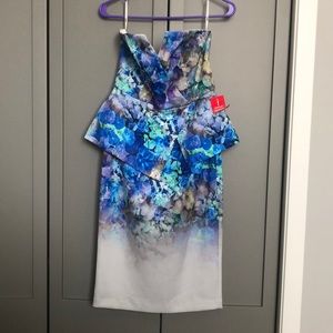 Floral ASOS Strapless Dress